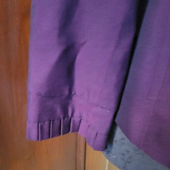 Kasper A.S.L. Womens Purple Blazer Jacket Size 8 Rayon/Polyester - Picture 2 of 9